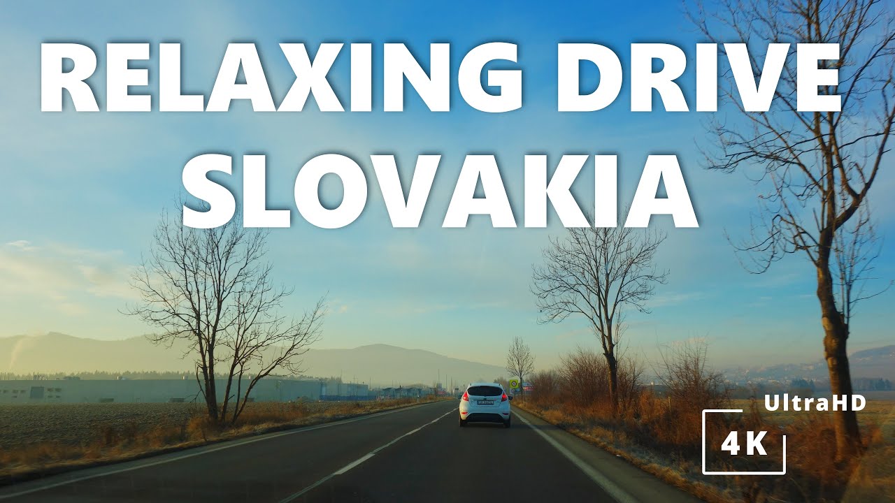 Relaxing Drive in Slovakia| Relaksująca jazda po Słowacji o świcie zimą| 4K Driving Tour Chill Music