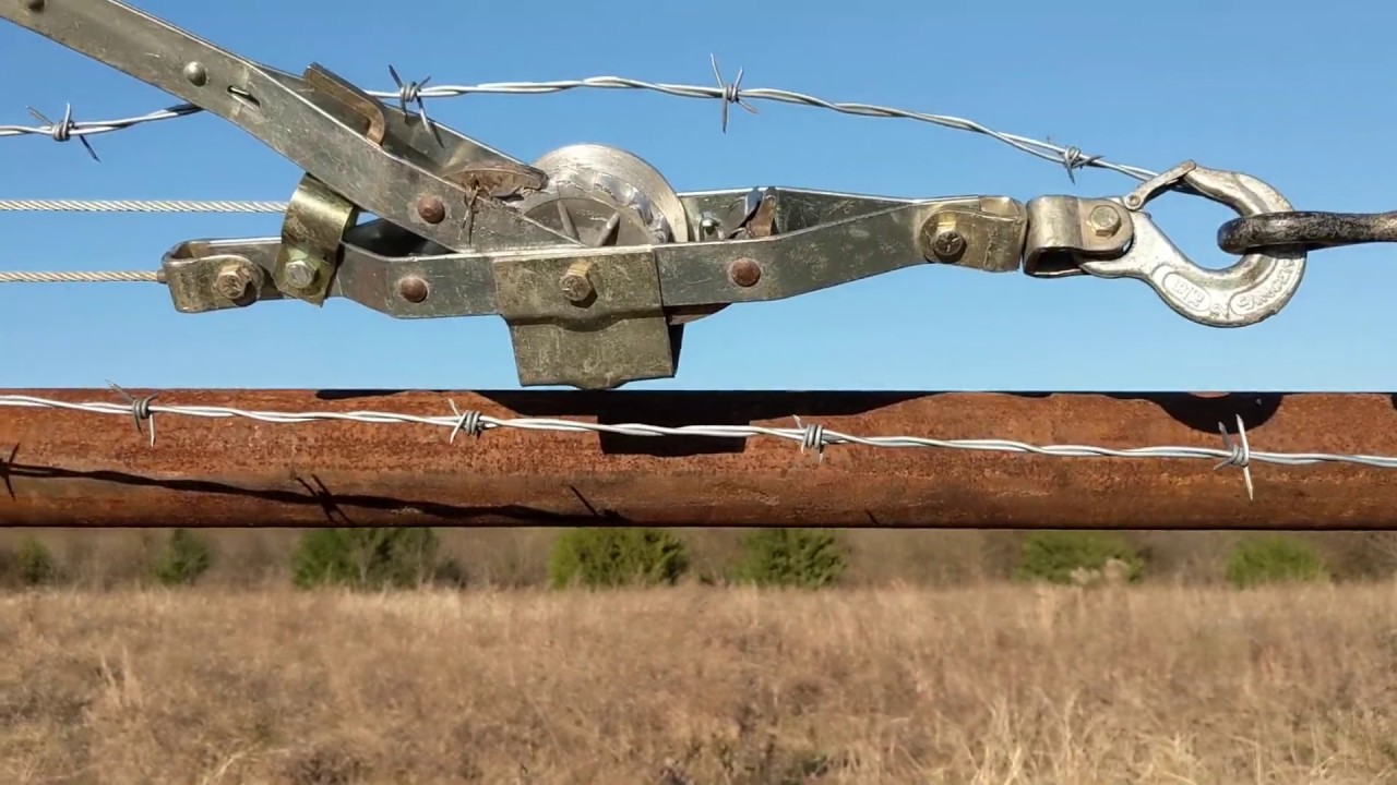 Pulling Barbed Wire with a Maasdam 2 Ton Come Along and Speeco Wire Gripper