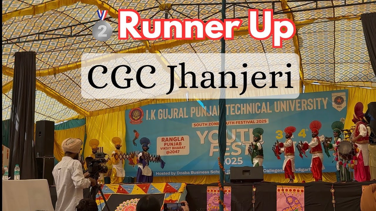 🥈Runner Up BHANGRA | CGC Jhanjeri | PTU South Zone Youthfest 2025 | Host : Doaba College