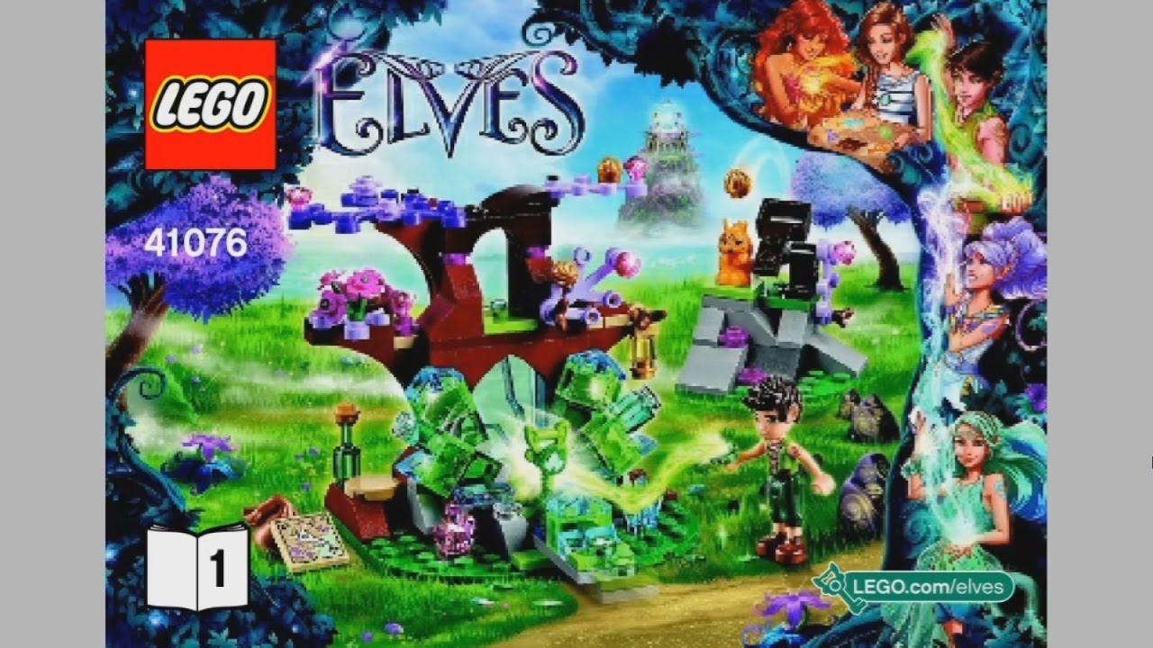 LEGO Elves 41076 Farran and the Crystal Hollow - instruction timelapse