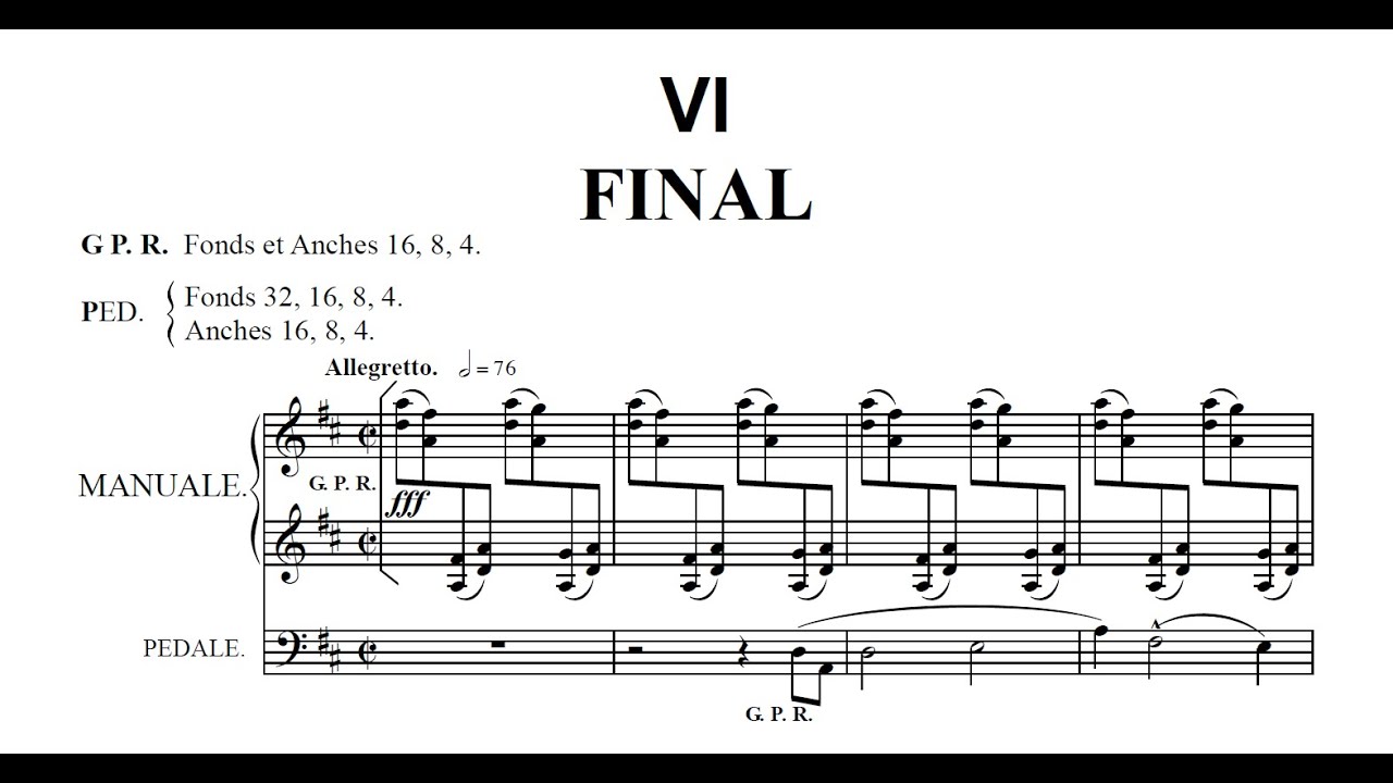 Louis Vierne -- Organ Symphony No. 1 in D Minor -- Score