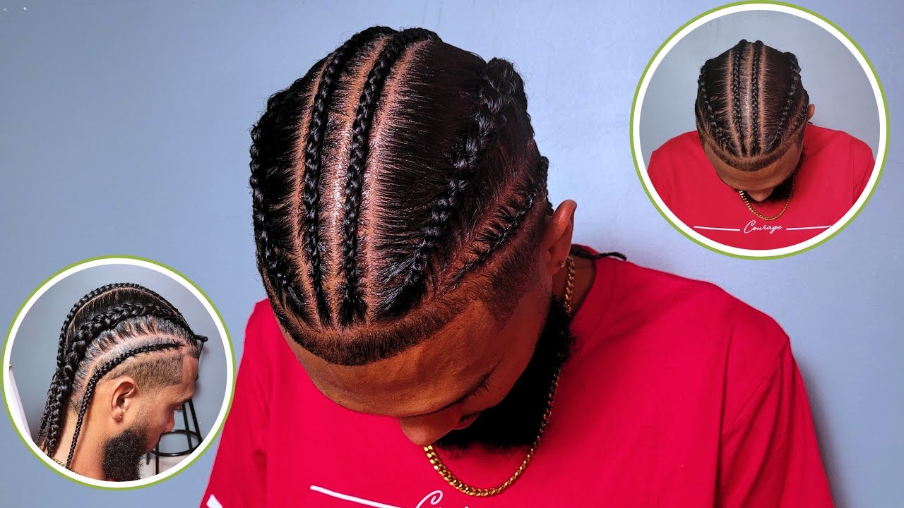Male All Back Cornrow Hairstyle | Simple Male Cornrow Hairstyles 