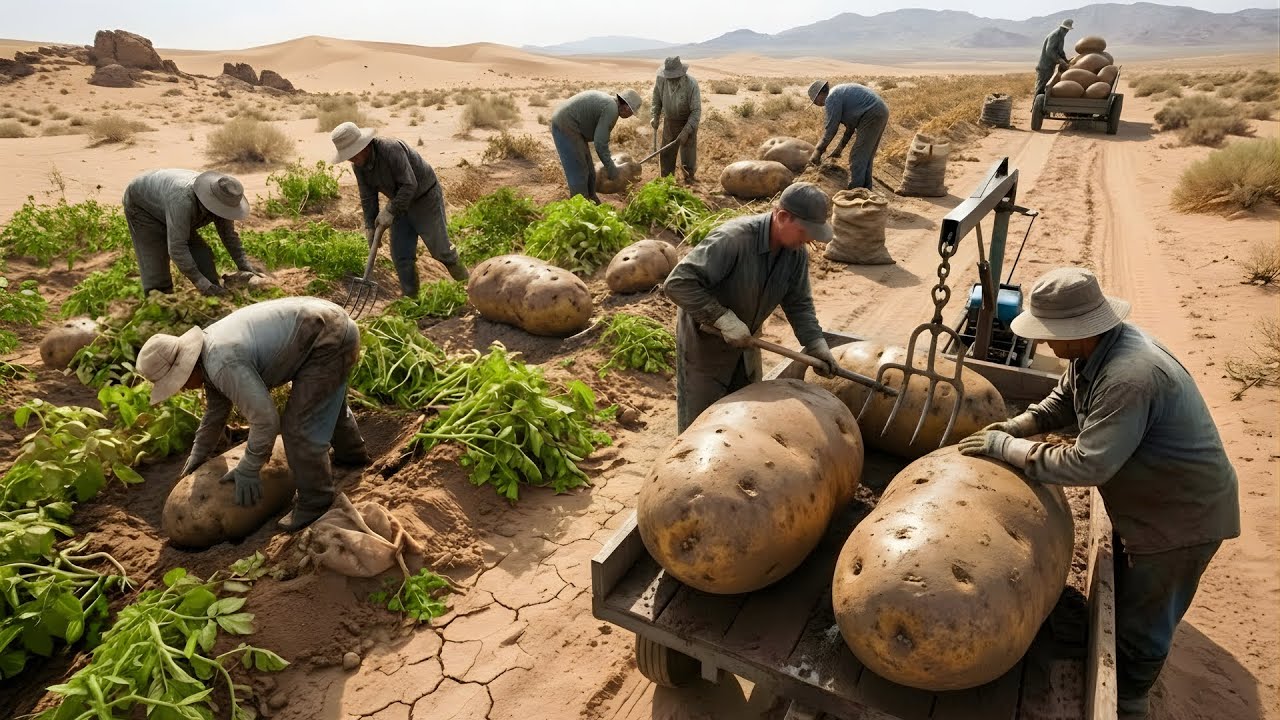 Unbelievable! How Potatoes Are Grown in the Desert and Processed at Industrial Scale