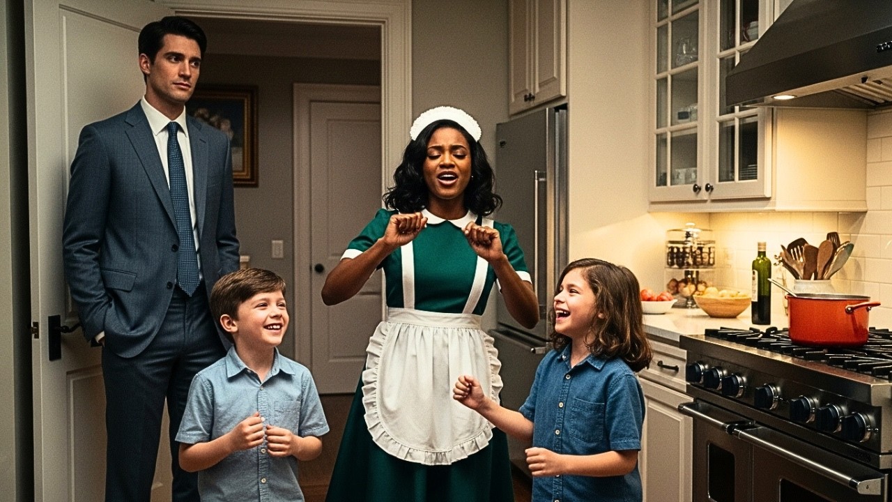 Billionaire Walks In on Maid Dancing With His Deaf Twins — What He Sees Next Changes Everything