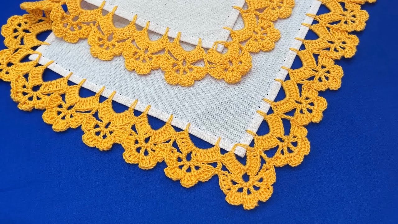 🌸PUNTILLA ELEGANTE de VUELTA y VUELTA✨| Queda HERMOSA en cualquier servilleta💛 @puntillasfaciles 829