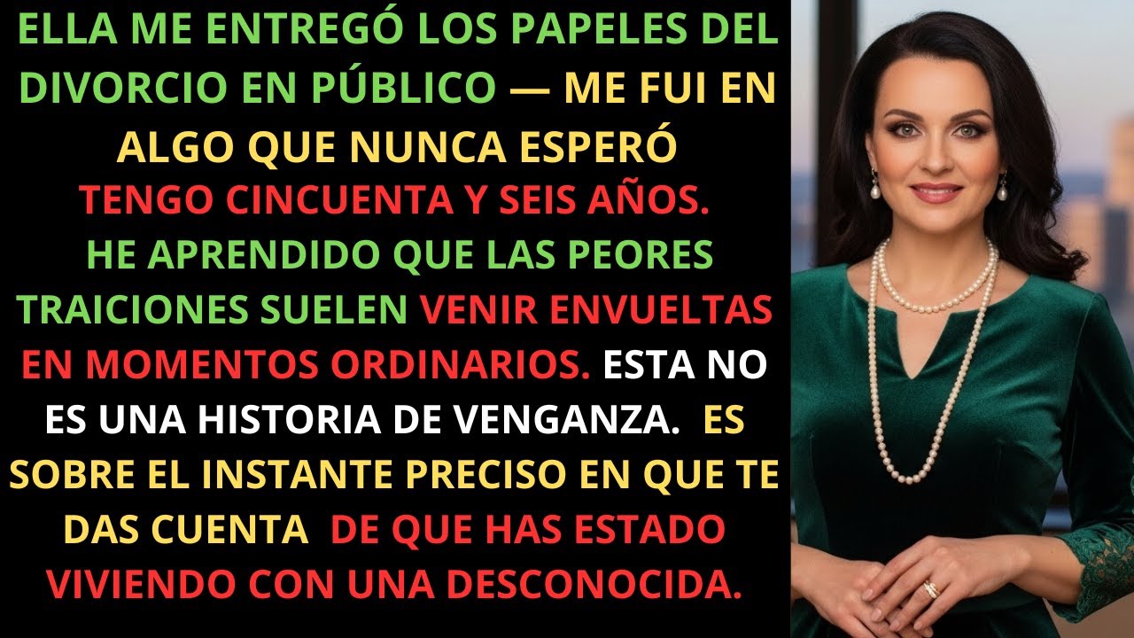 Ella Me Entregó los Papeles del Divorcio en Público — Me Fui en Algo que Nunca Esperó