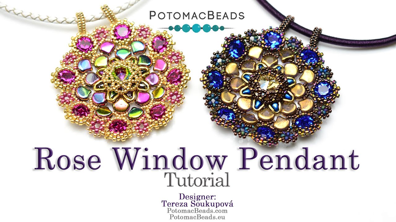 Rose Window Pendant - DIY Jewelry Making Tutorial by PotomacBeads