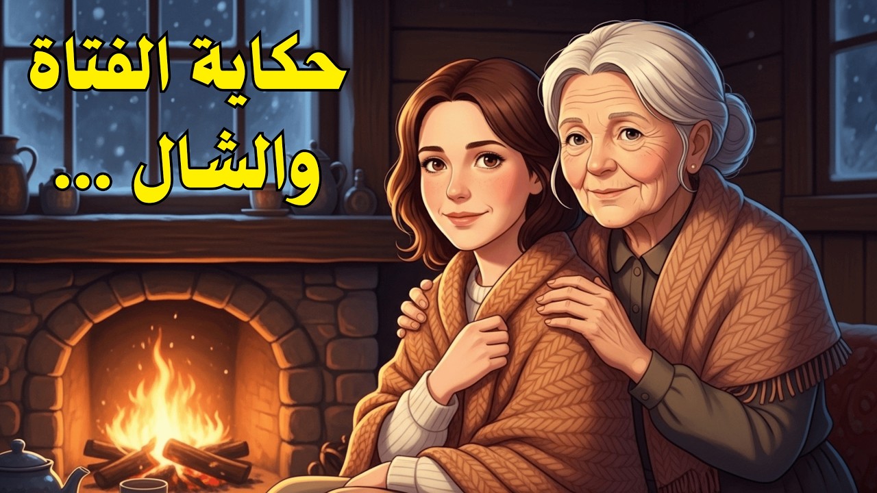 شال الجدة | حكاية منسوجة بين نار الموقد وثلج المساء 🍵🔥