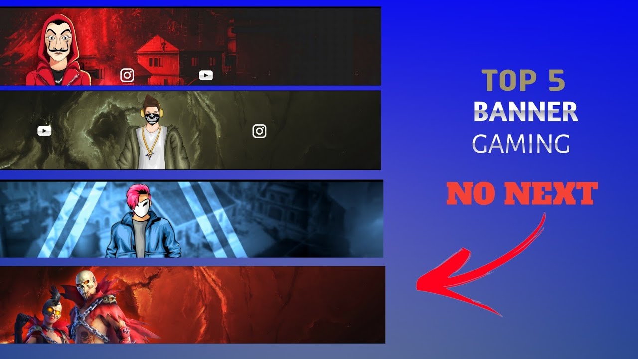 TOP 5 GAMING BANNER TAMPLATE TO NEXT.FREE FIRE BANNER.FREE DOWNLOAD