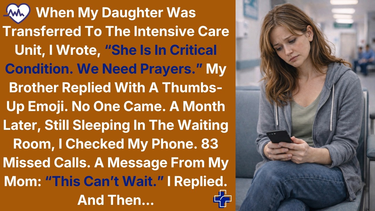 When My Daughter Was Transferred To The Intensive Care Unit, I Wrote, “She Is In Critical Condition.