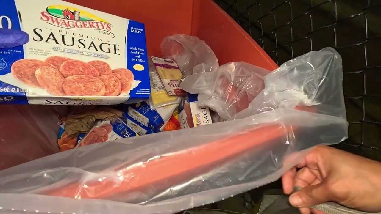 Dumpster Diving Pinakamaraming Orange Sausage At Salami Libre Sa Orange Bin 