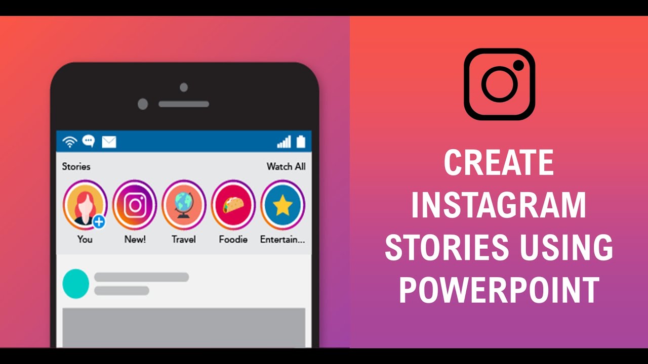 Create Instagram Stories using Powerpoint **Free Download**