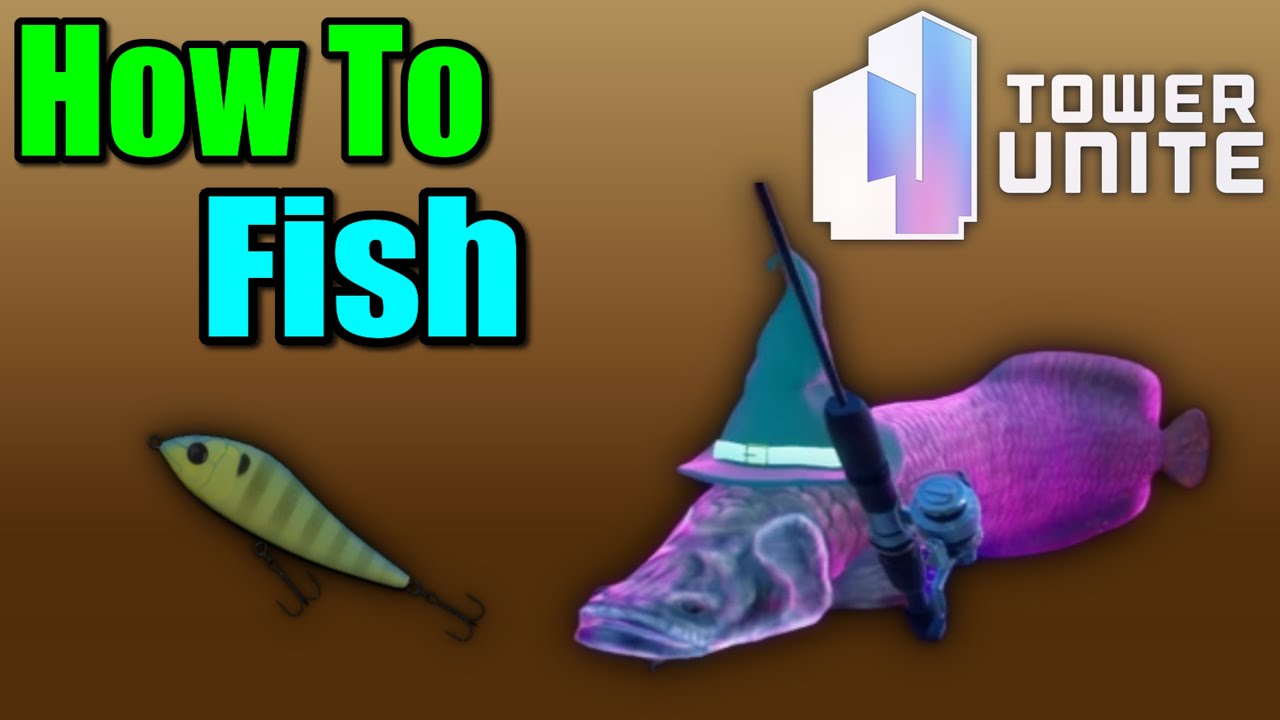 how to equip fishing rod and fish on tower unite.