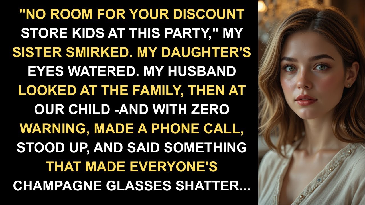 At the Family Dinner, My Sister Sneered "No Room for Your Discount Store Kids at This Party," So I..