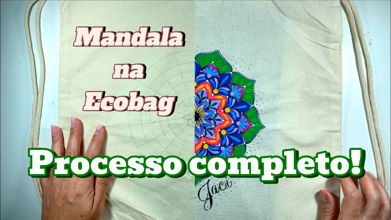 Ecobag Artesanal Pintada do Zero (Vídeo Relaxante)