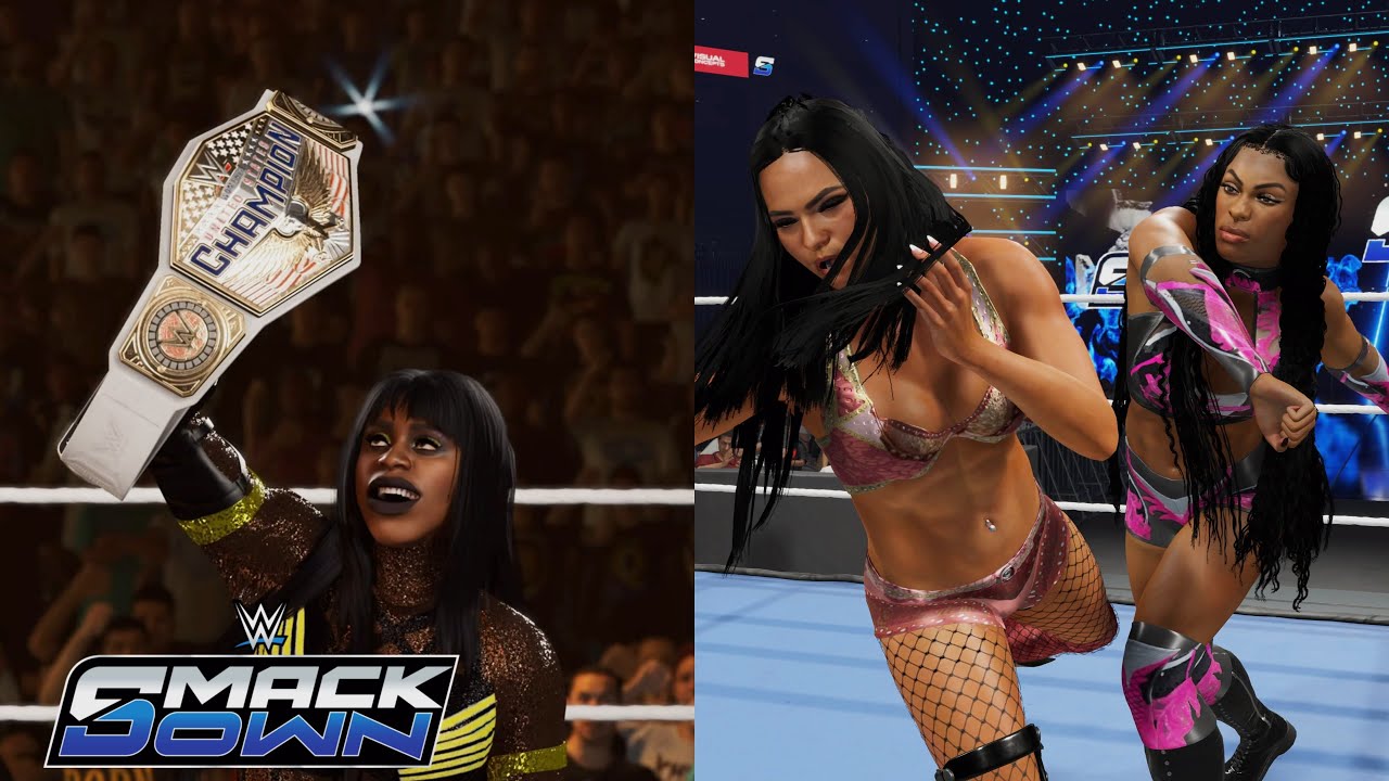 WWE 2K25 SMACKDOWN - NAOMI CELEBRATES HER TITLE WIN + LASH LEGEND VS KIANA JAMES