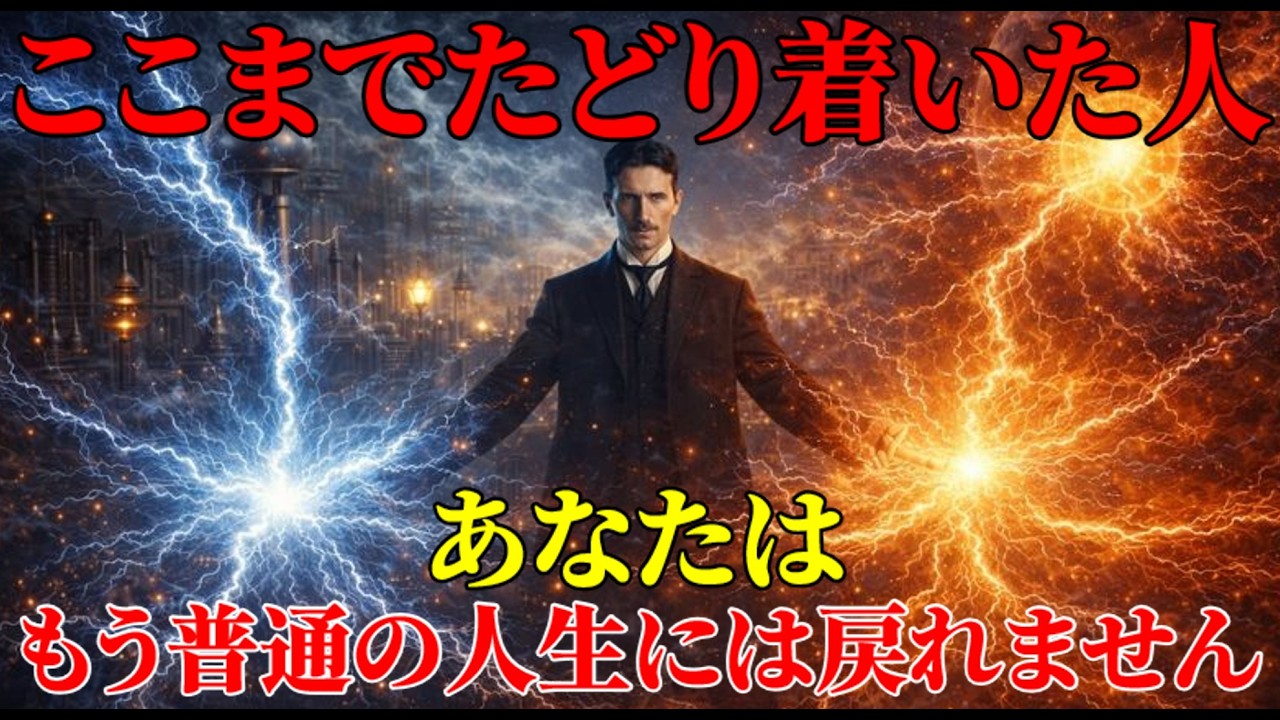 【二コラ・テスラ】ここまで辿り着いた人は、もう普通の人生には戻れません。覚醒は一方通行です。｜周波数｜名言｜偉人｜成功哲学｜人生