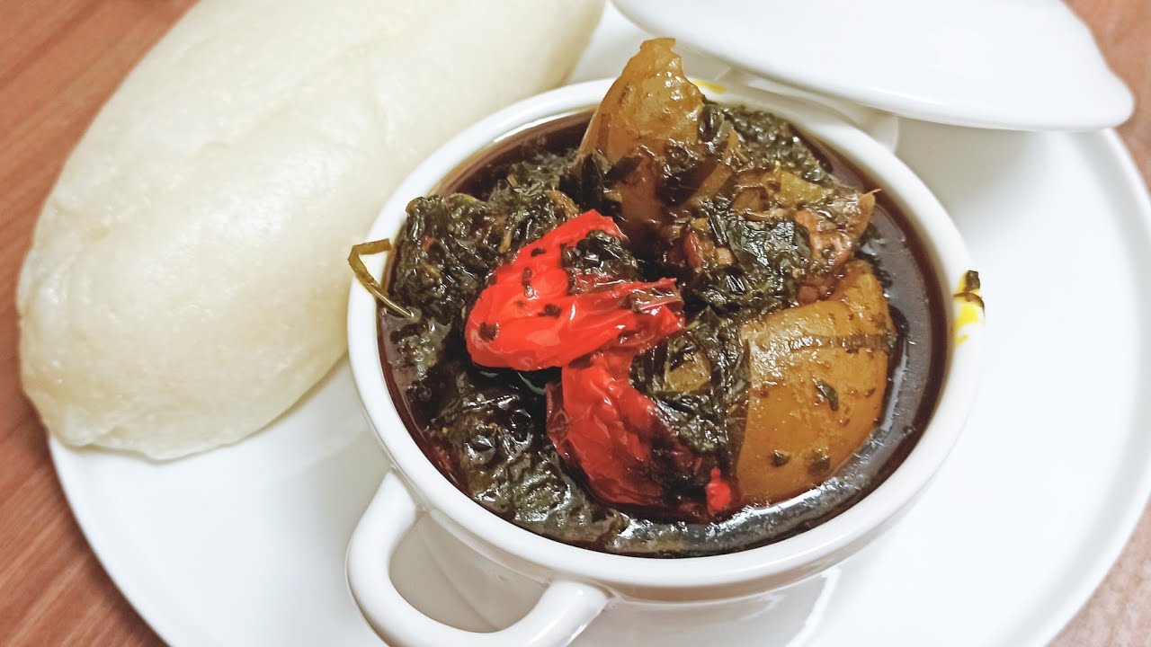 🌸ERU obstaclé pimenté aux épinards super délicieux 🔥🔥#eru #food #épinards #okok #danycuisine
