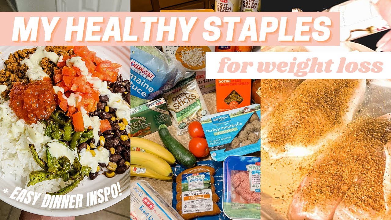 $100 healthy grocery haul (my staples for weight loss!) & easy dinner ideas!