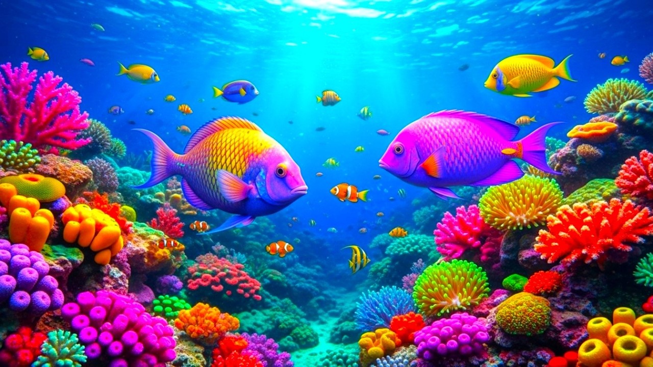 The Best 4K Aquarium - Dive Into The Mesmerizing Underwater Realm, Sea Jellyfish, Coral Reefs. #76