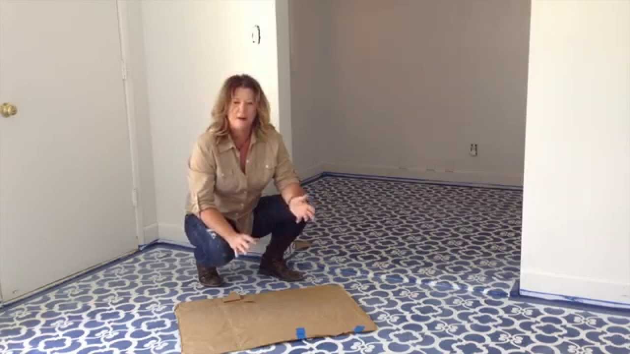 How I Stencil a Floor