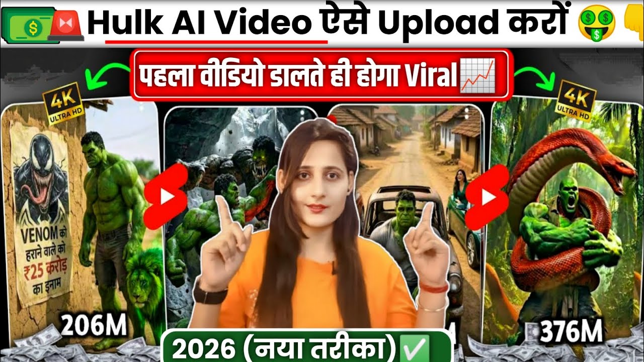 How To Upload Perfect HULK Ai Videos | Like Hulk Badmash Al | ai video kaise banaye 🤑