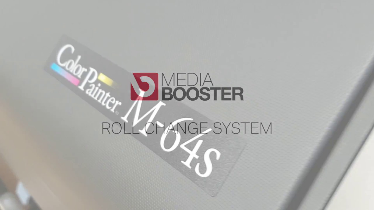 Media Booster installation - OKI - Color Painter M/E/W-64s - Roll changing system / Rollenwechsler