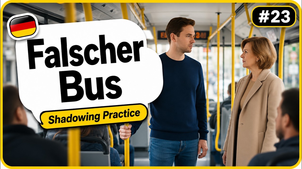 A1 German Shadowing Practice #23 – Taking the Wrong Bus - Im falschen Bus