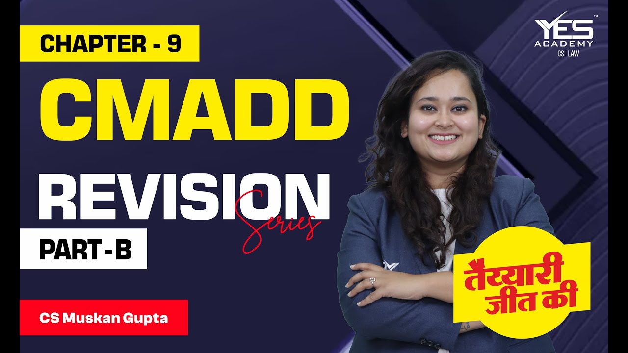 CMADD Part B Revision | Chapter 9-Audit Engagement | NEW Syllabus | CS Muskan Gupta