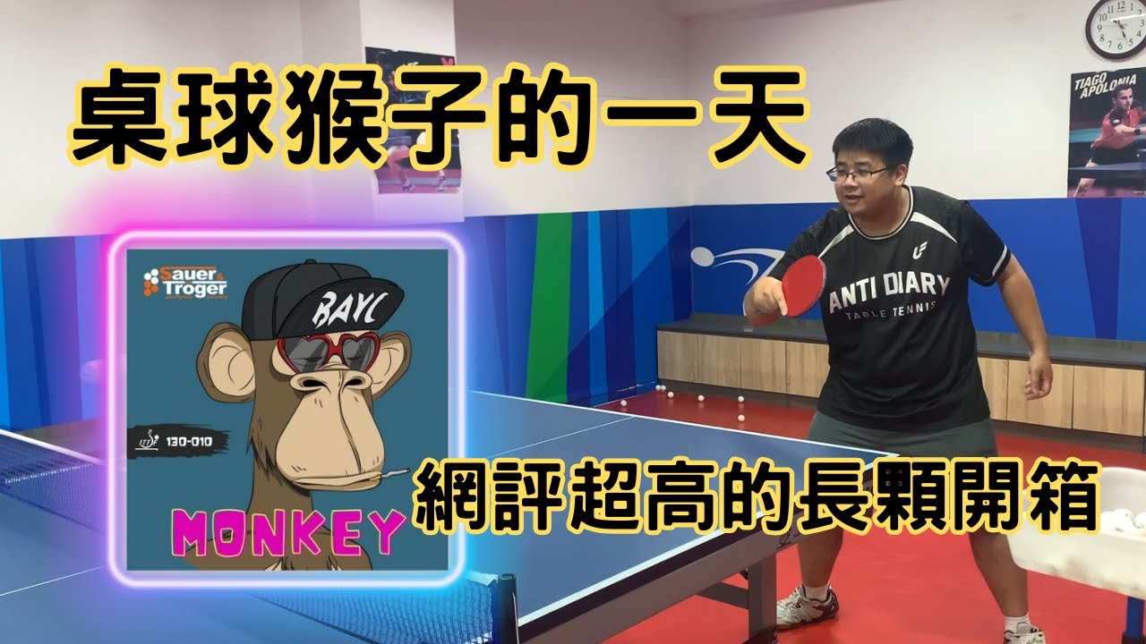 桌球猴子的一天 長顆粒 MONKEY 初體驗 開箱 #tabletennis #桌球 #unboxing  #開箱 #開封