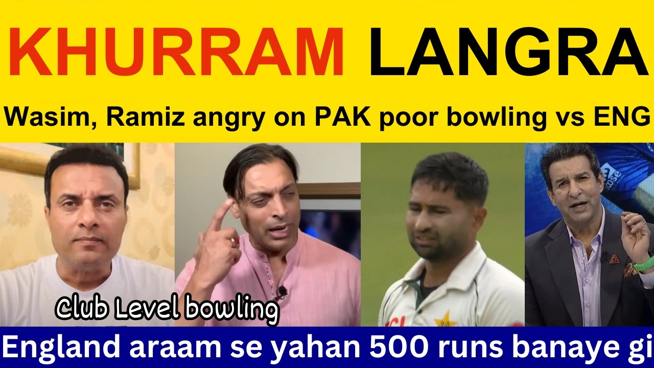 Tanveer Ahmed, Shoaib Akhtar on Fazool Bowling PAK vs ENG 1st Test | Pakistani Reaction, Wasim Akram