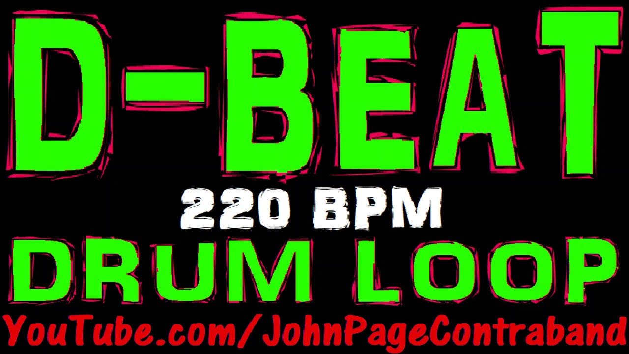 D Beat Drum Loop 220 bpm Half Hour Long