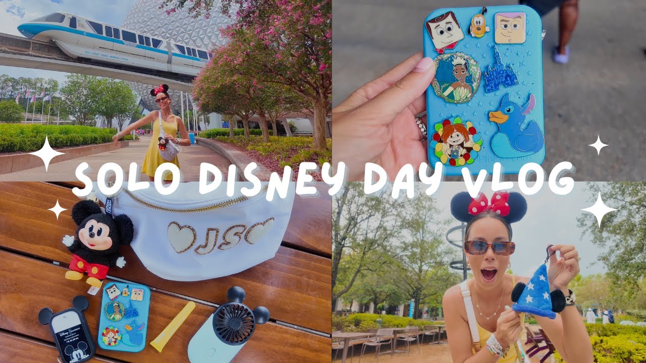 DAY IN THE LIFE OF A DISNEY LOCAL💛 solo epcot vlog, what's in my park bag, pin trading, single rider