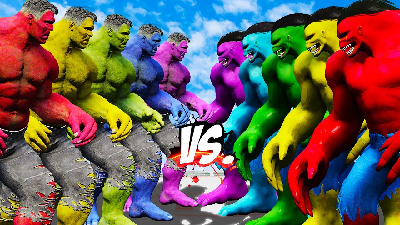 TEAM BIG HULK COLOR VS TEAM HULK 2099 COLOR - HULK BATTLE - EPIC SUPERHEROES WAR