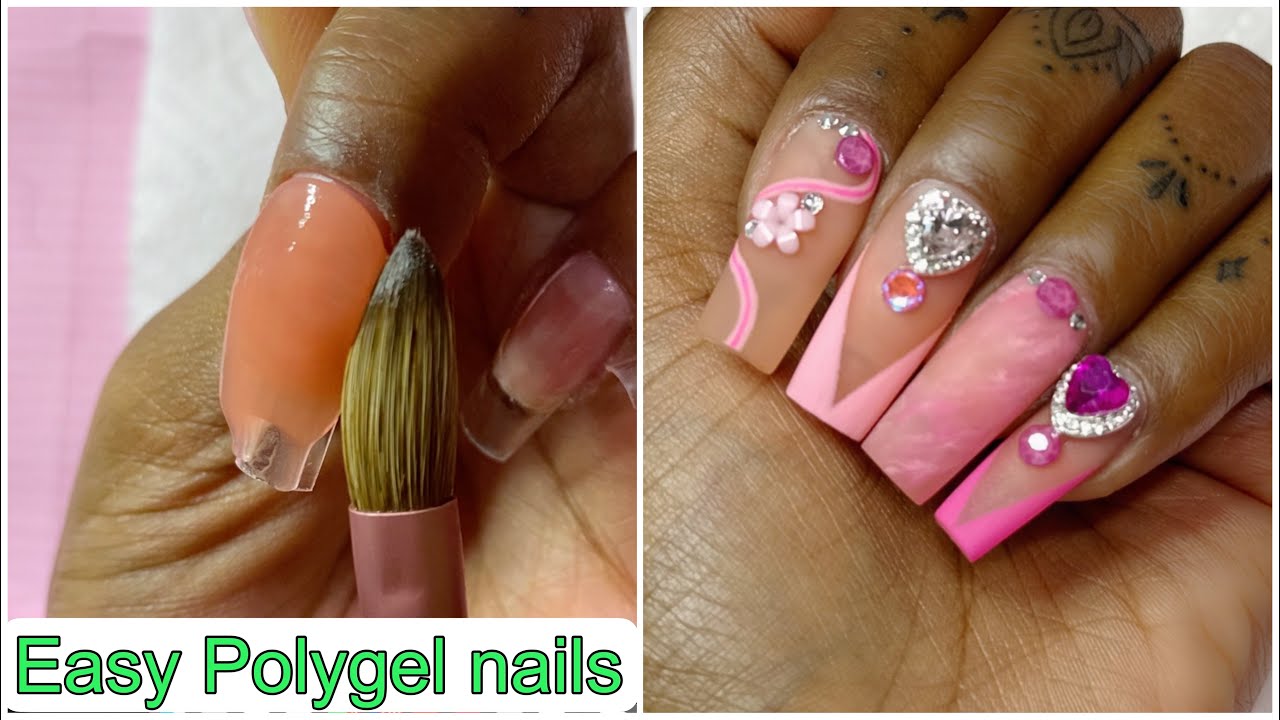 Beginner friendly Polygel Nails | Easy Nail art using Madam Glam gel polish