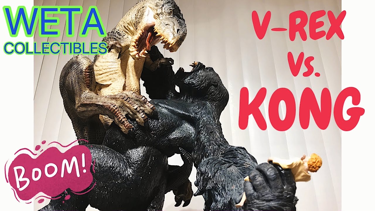 V-Rex Vs. King Kong limited edition statue from Weta Collectibles.