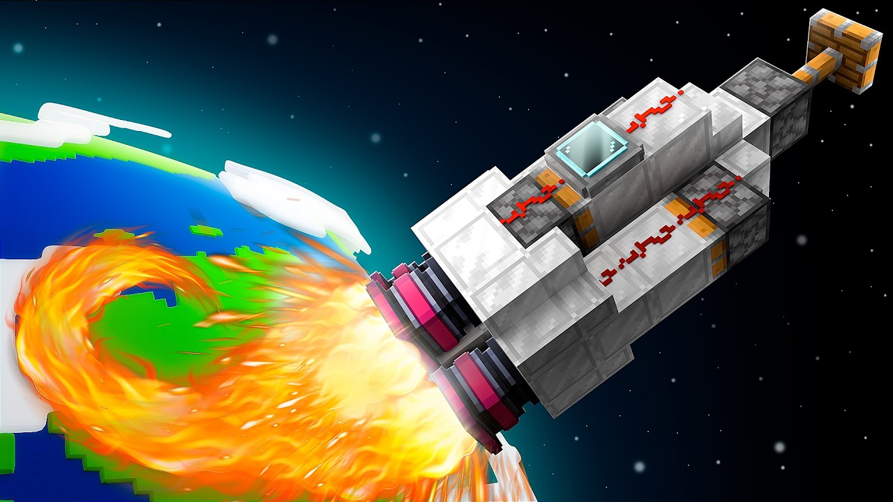 ECHTE RAKETE MIT REDSTONE BAUEN!