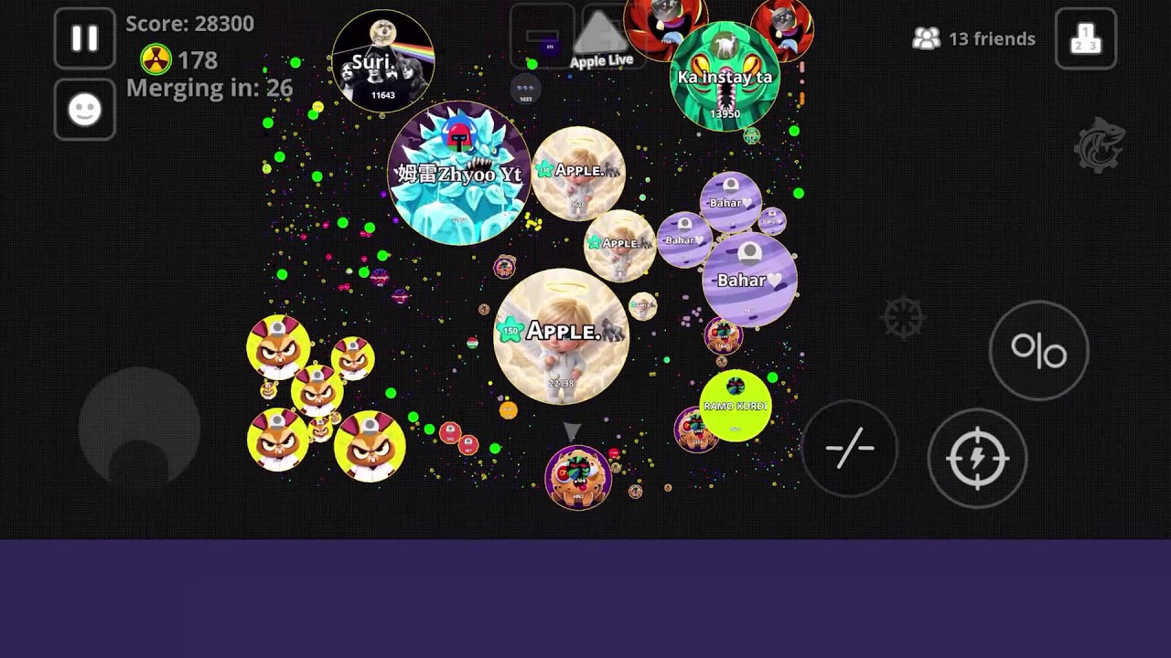 ⛔Agar.io Server⛔ Agario on Mobile with #bots  #AppleAgarLive #Live #Agario #giveaway #100