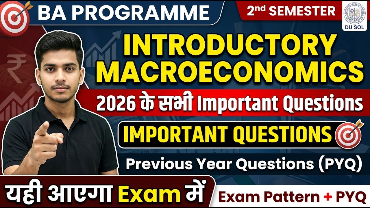 Introductory Macroeconomics 2nd Semester BA Prog Economics Important Questions Answers DU SOL