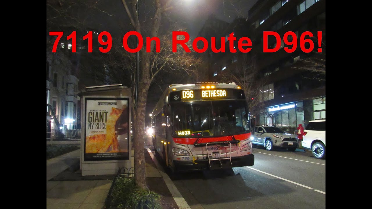 NeoplanDude | WMATA Metrobus 2011 New Flyer XDE40 #7119 On Route D96, To Bethesda Station!