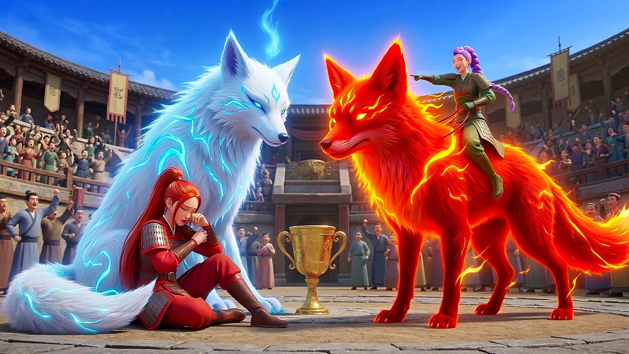 RUMI Gets Fire Fox vs Ice Fox Racing Championship - KPOP Demon Hunters