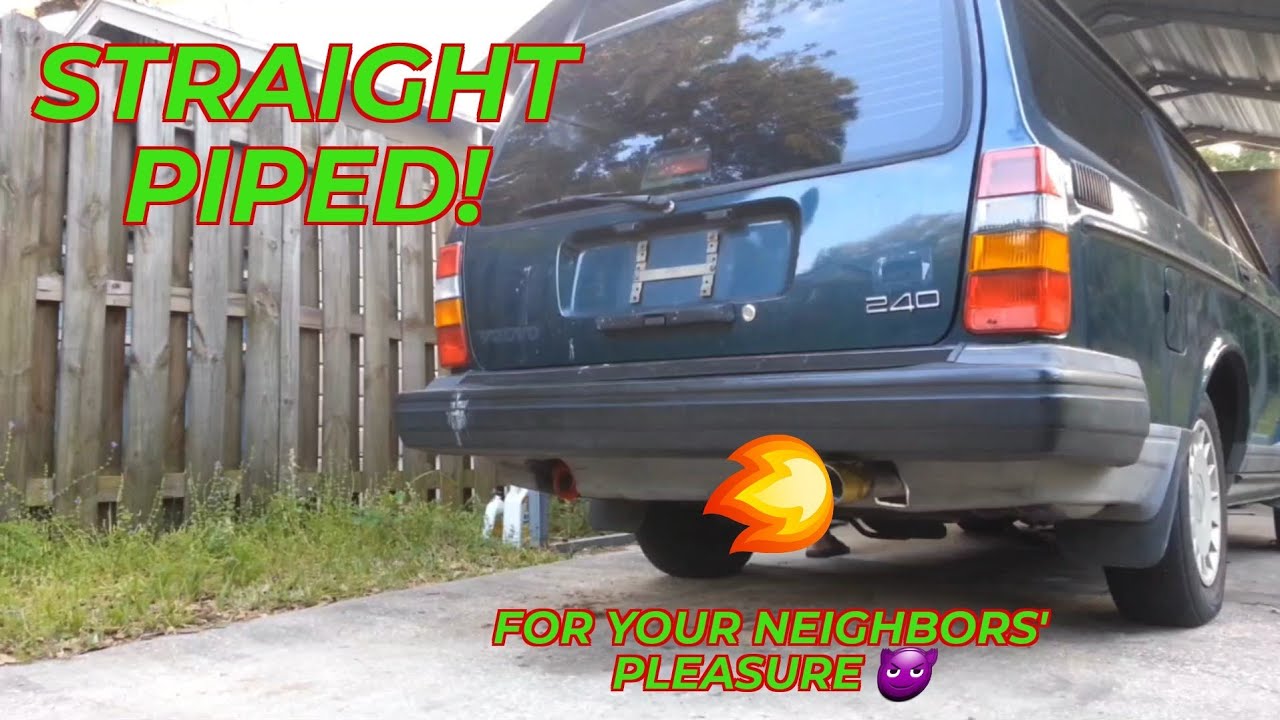 Volvo 240 B230F + Turbo Straight Pipe Exhaust Idle - Rev - Documentation [245 R]