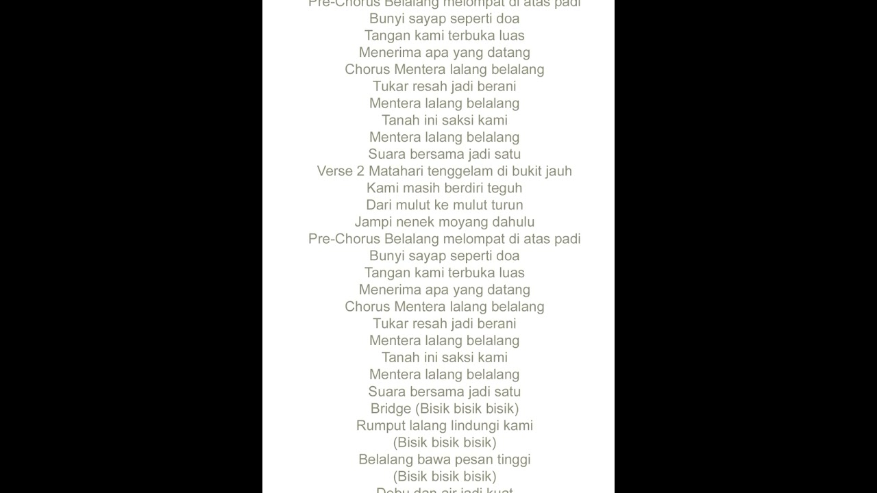 Mentera Lalang Belalang