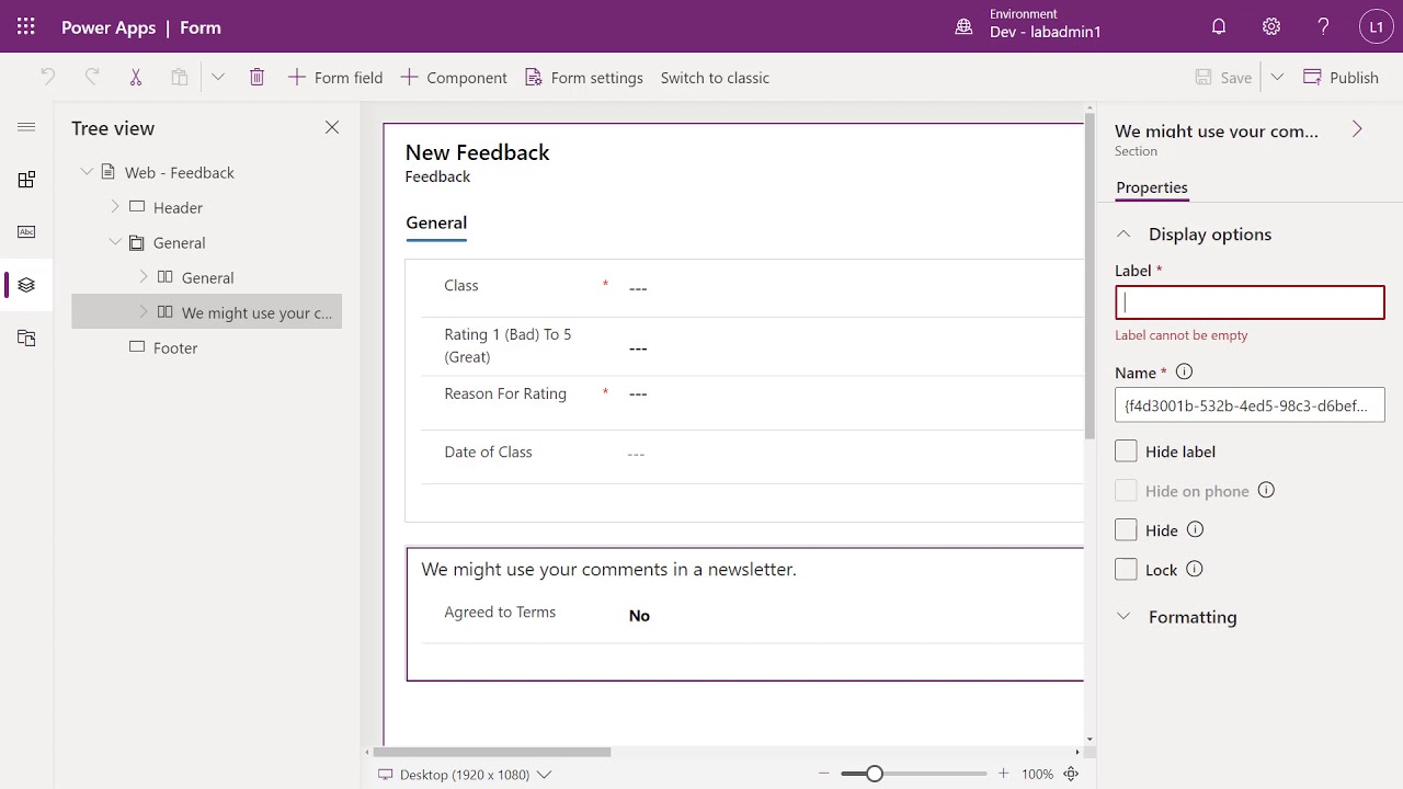 Inject HTML into Power Apps portals form components