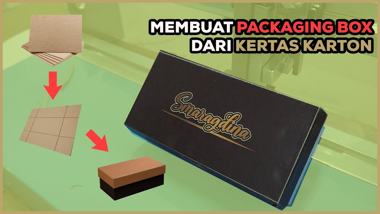 Membuat Packaging / Kemasan Hardbox Dari Kertas Karton Menggunakan Mesin Slotting V-CUT
