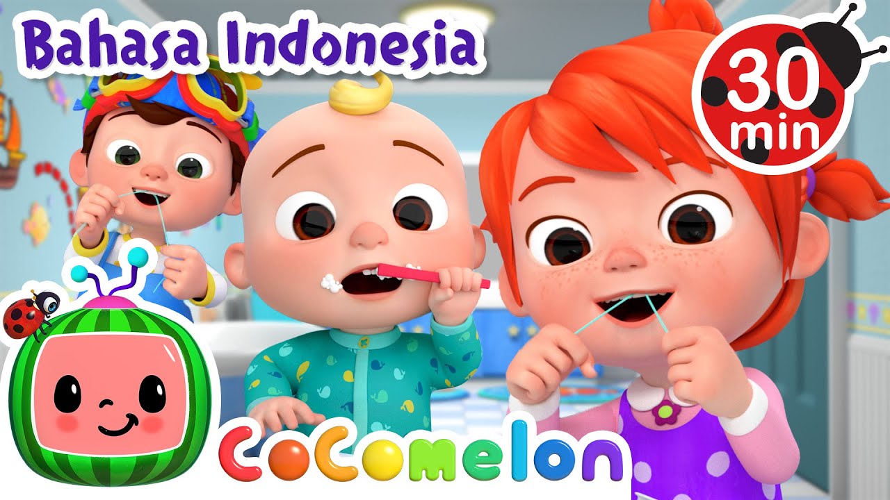 Cara Menyikat Gigi untuk Anak! 🦷🧼 | CoComelon Bahasa Indonesia - Lagu Anak Anak | Nursery Rhymes
