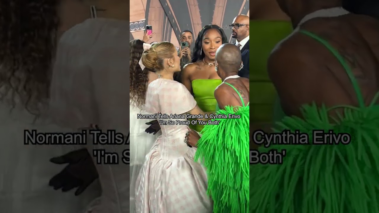 #Normani gave #ArianaGrande and #CynthiaErivo major love at the LA #WickedMovie premiere!