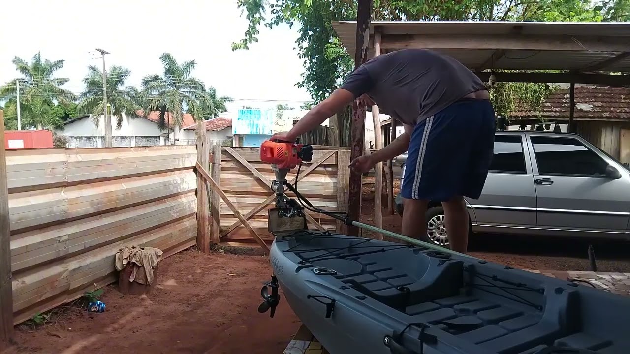 fiz uma gambiara rapida para o alererador remoto do motor de #roçadeira   do #caiaque