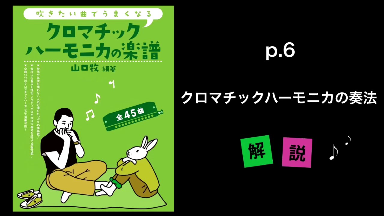 『クロマチックハーモニカの奏法について～ベンド、グリッサンド、ビブラートなど』山口牧 【クロマチックハーモニカの楽譜】P.06　Chromatic Harmonica