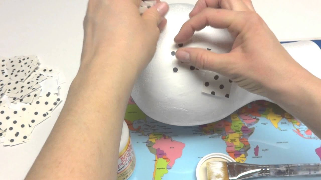 How To Decoupage A Foam Head